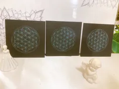 なぞるだけで書けるマンダラアート下絵3枚 フラワーオブライフ 9cm✖️9cm ましかくのサムネイル