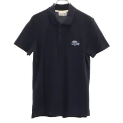 LACOSTE ラコステ 半袖 ポロシャツ XS ネイビー REGULAR FIT 鹿の子 メンズ 古着