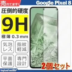 【2個セット】Google Pixel8 液晶保護強化ガラスフィルム シート 硬度9H 飛散防止 ガラスケース