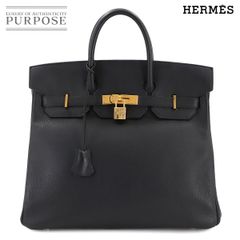 新品同様 エルメス HERMES オータクロア 32 トリヨンクレマンス ブラック ハンド バッグ □C刻印 ゴールド 金具 90288981