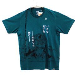 헌 옷 미품 UNIQLO 유니클로 주간 소년 점프 50주년 ONE PIECE 맨즈 T셔츠 코튼 100% 청록 XL