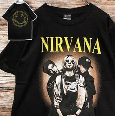 NIRVANA ニルバーナ カートコバーン Tシャツ スマイリー ニコちゃん SMILEY tee ティーシャツ バンド ロック ツアー ライブ デザイン 両面 古着 ビンテージ メタル ヒップホップ ラッパー アーティスト 2025   1200 p10/