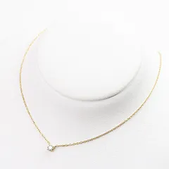 ヴァンドーム青山 K18YG ダイヤモンド キャトル ネックレス 43.4cm イエローゴールド 0.091ct 【中古】  