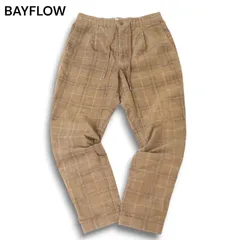 BAYFLOW ベイフロー 秋冬 コーデュロイ★ チェック イージー ストレッチ テーパード パンツ Sz.2　メンズ