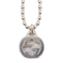 GUCCI グッチ インターロッキングG ネックレス 479219 Ag925 シルバー  ペンダント ボールチェーン 【本物保証】