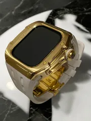 タイトル　アップルウォッチカバーケースApple Watchラバーバンドベルト メタル　28