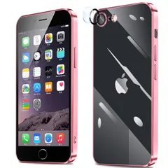 【在庫処分】SE3 / SE2 / 8 / 7 ケース クリア iPhone SE IPhone 第3世代 第2世代 カバー 耐衝撃 透明 薄型 軽量 TPU 電気めっき 全面保護カバー 人気 一体型 (ローズゴールド)