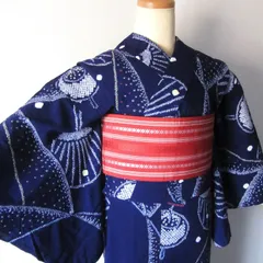 有松鳴子絞り 白地 花繋ぎ 総手縫い 夏着物 浴衣