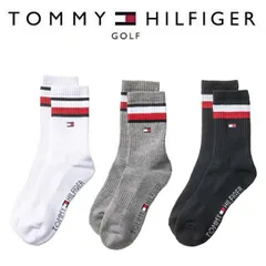トミーヒルフィガー ゴルフ メンズ ソックス ミドルソックス シグネチャー TOMMY HILFIGER GOLF THMB4SDM