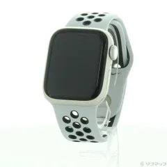 〔中古品〕 Apple Watch Series 7 Nike GPS 41mm スターライトアルミニウムケース ピュアプラチナム／ブラックNikeスポーツバンド【276】