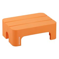 サンカ ステップ台 踏み台 昇降 デコラステップ オレンジ ショートS (幅39.5×奥行28×高さ14cm) おしゃれ 低い 室内 玄関 トイレ 日本製 DS-SSOR