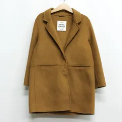 ザラ チェスターコート ロングコート アウター キッズ 女の子用 122cmサイズ ブラウン ZARA 【中古】