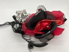 髪飾り  赤・黒・白 花 co421-a0033