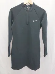 ◇ ⊇ NIKE ナイキ 長袖 ミニ丈 ワンピース サイズL ブラック レディース P  【1409250021596】