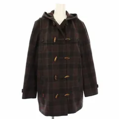 マドモアゼルノンノン mademoiselle NON NON ダッフルコート チェック アウター ブラウン D0314FCW007 /TK ■BM