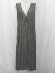 ◇ ⊂ w closet ダブルクローゼット ノースリーブ ロング丈 ワンピース サイズF ダークグレー系 レディース P  【1409090038686】