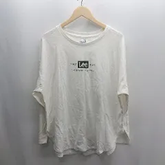◇ ⊇ Lee リー イラストプリント 長袖 Tシャツ サイズL ホワイト系 メンズ E  【1502060001243】