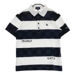 サイズ：4 PEARLY GATES パーリーゲイツ  半袖ポロシャツ グレンチェック ボーダー ホワイト系 [240101493223] ゴルフウェア メンズ ストスト