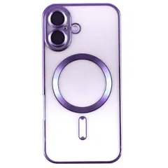 iPhone16 Plus ケース メタリック カメラカバーケース 【Color】パープル