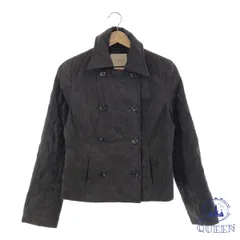 ☆美品☆ en quete アンケート ジャケット ダッフルコート ボタン 襟 ポケット カジュアル おしゃれ 長袖 レディース グレー 11 901-14759 送料無料 古着