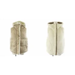 モラビト MORABITO ダウンベスト フード リバーシブル アウター 38 ベージュ 白 ホワイト 9033-53301 /AN45