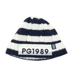PEARLY GATES パーリーゲイツ 30周年モデル ニット帽 ボーダー柄 ネイビー系 FR [240101408129] ゴルフウェア ストスト