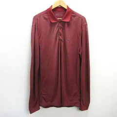 z■ナイキ/NIKE GOLF 長袖ポロシャツ/ゴルフウェア【L】赤/men's/10【中古】■