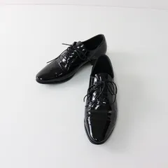 【値下げ】イタリア製 プラダ PRADA エナメルレザー レースアップ ドレスシューズ 35(22cm)/ブラック【2400014196634】