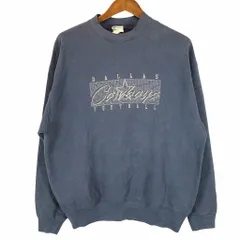 USA製 PRO PLAYER プロプレイヤー NFL ダラウ・カウボーイズ スウェット スポーツ ネイビー (メンズ XL) 中古 古着 O3934