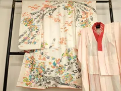 平和屋着物□極上 長羽織 枝花文 羽織紐付き 逸品 DZAA7547kh5