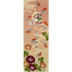 新品未使用品 手ぬぐい【夏およぐ金魚】濱文様 夏ディスプレイ 壁飾り 夏タペストリー 夏壁飾り のれん 夏ウォールデコ 額飾り 外国土産