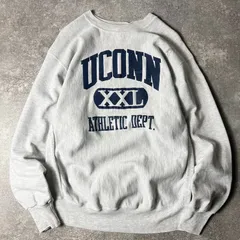 【美品】チャンピオン RW UCONN 染込プリント 90s USA製 美品】チャンピオン RW UCONN 染込プリント 90s USA製