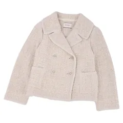 美品 フォクシー FOXEY ジャケット ニットジャケット ツイード サマームーン ショート丈 アウター レディース 38(S相当) アイボリーのサムネイル