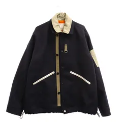 Sacai (サカイ) 23AW Wool Melton Blouson ウールメルトンシャツブルゾン ネイビー/カーキ 23-03115Mのサムネイル