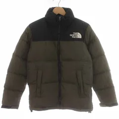 ザノースフェイス THE NORTH FACE ヌプシジャケット Nuptse Jacket ダウンジャケット ハイネック スタンドカラー ジップアップ ロゴ刺繍 S カーキ 黒 ブラック ND91841 /YI4 ▲Hのサムネイル
