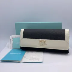 美品 箱/保証書付 定価約￥14,000 サマンサタバサ 長財布 黒×白 YSD