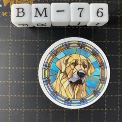 방수 스티커 래브라도 리트리버 개 스테인드 글라스 풍 BM-76