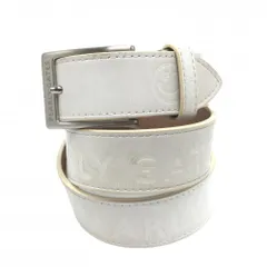 パーリーゲイツ ベルト 白 型押しニコちゃん スマイル  メンズ  ゴルフウェア PEARLY GATES