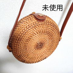 【ラタン】カゴバッグ ショルダー カゴ かご ブラウン 茶色 夏 鞄