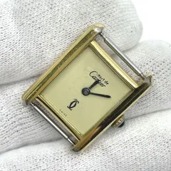 【稼働〇】カルティエ CARTIER　マストタンクSM　ヴェルメイユ　アイボリー　手巻き　レディース　925　本体重量：11.99g　ヴィンテージのサムネイル