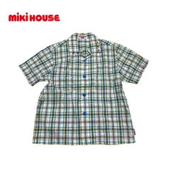 982◯ miki house 120 チェックシャツ　レトロ