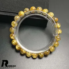 【限定一点】 高級 EU製 ★ROBEAN・太陽花タイチンルチル★黄金針水晶 金運 開運 ゴールド ブレスレット パワーストーン プレゼント1  ギフト 7.9-8.3mm K0428653