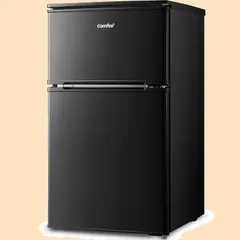 COMFEE' 冷蔵庫 90L 2ドア 右開き ブラック RCT90BL(E) 耐熱天板 