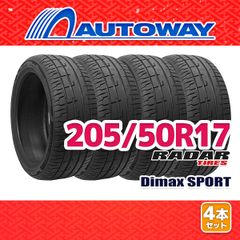 【AUTOWAY】 新品 205/50R17 サマータイヤ Radar Dimax SPORT 17インチ 4本セット 夏タイヤ オートウェイ