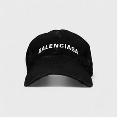 BALENCIAGA バレンシアガ キャップ ダメージ加工 ブラック L 59 - メルカリ