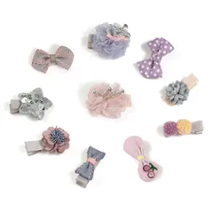 【数量限定】BIANHUAN ヘアクリップ 赤ちゃん ベビー ヘアピン ヘアアクセサリー キッズ かわいい セット 子供 前髪クリップ かみどめ おしゃれ お誕生日 プレゼント (ムラサキ)