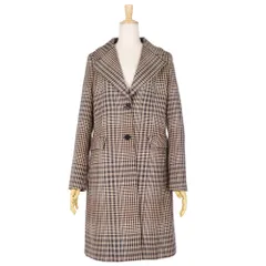 美品 エトロ ETRO コート チェスターコート チェック ウール アウター レディース イタリア製 42(L相当) ブラウンのサムネイル