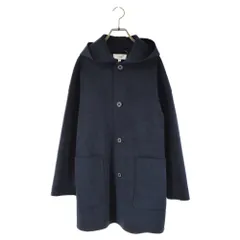 HYKE (ハイク) 18AW HOODIE JACKET フェイクレザー フードジャケット コート ネイビー 17169のサムネイル
