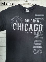 M／US古着／Ｔシャツ／CHICAGO／アメカジ／GILDAN