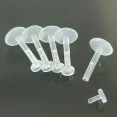 プッシュピン透明ピアス  5本セット